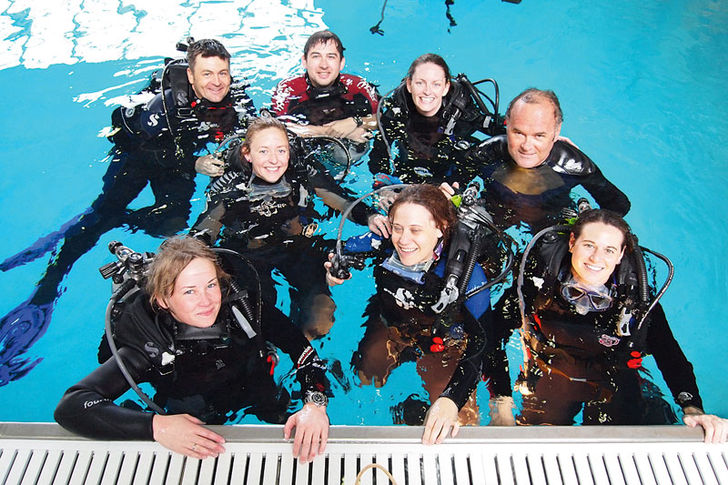 Det glada gänget på Smithsonian Scientific Diving Course, en kurs speciellt framtagen för forskare som utför fältarbeten under vattnet. OWUSS-stipendiet – Ingrids dagbok: oktober