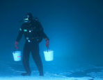 "Fishing under ice"