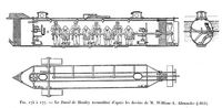 Inboard profile and plan drawings, after sketches by W.A. Alexander (1863) Inboard profile and plan drawings, after sketches by W.A. Alexander (1863)