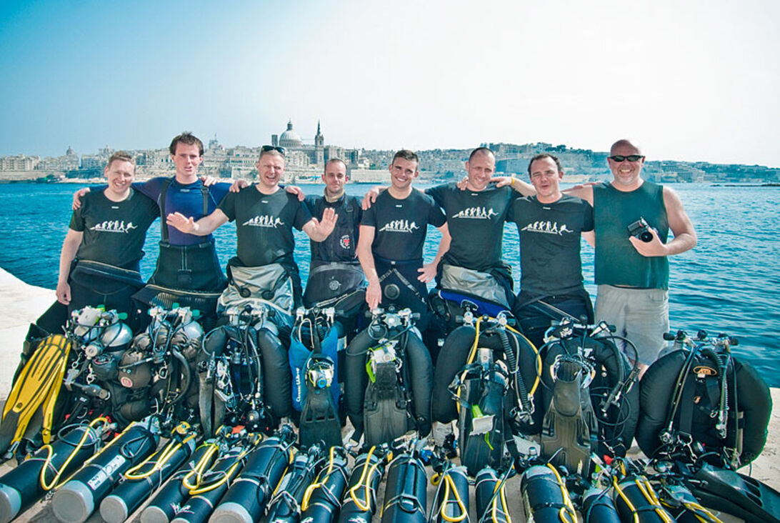 Teknisk dykning kræver en hel del udrustning. Selkies Oxygene Malta råder over 